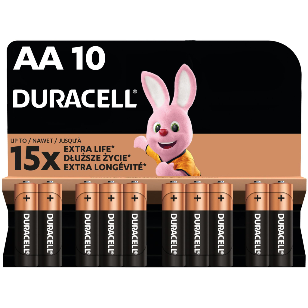 Батарейка Duracell AA лужні 10 шт. в упаковці (5002508/5006461) - изображение 1