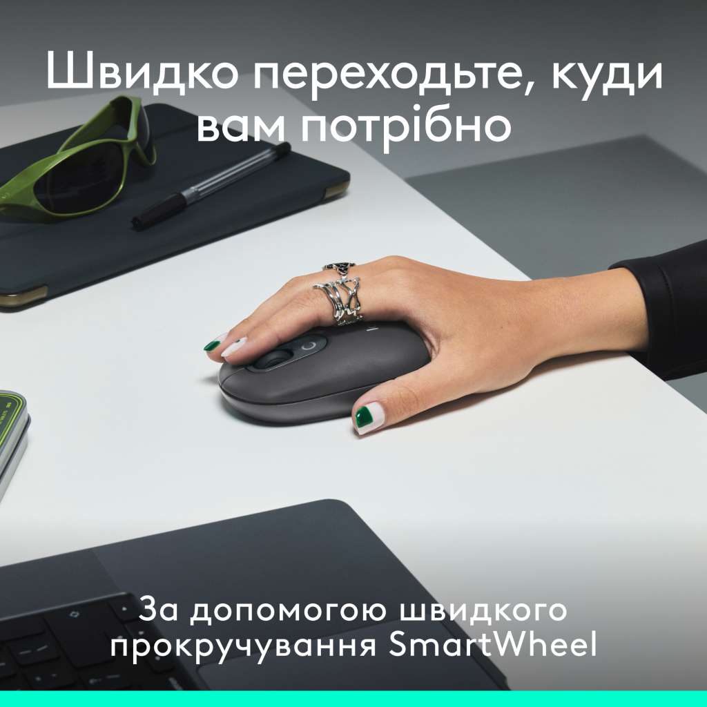 Комплект Logitech POP Icon Combo Bluetooth UA Graphite (920-013156) - зображення 5