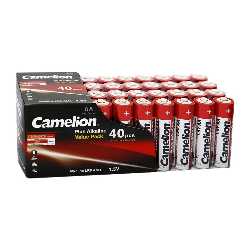 Батарейка Camelion AA Plus Alkaline LR6 * 40 (LR6-SP40) - зображення 1