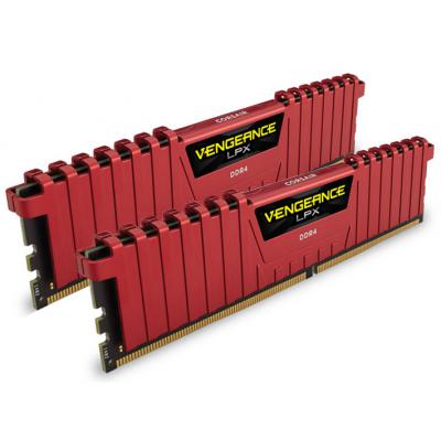 Модуль пам'яті для комп'ютера DDR4 8GB (2x4GB) 3200 MHz Vengeance LPX Red Corsair (CMK8GX4M2B3200C16R) - зображення 2