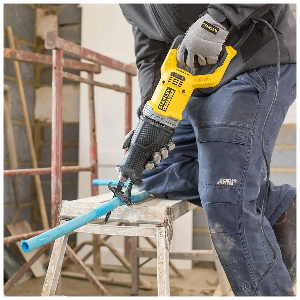 Шабельна пила Stanley FatMax, 900 Вт, 0 - 3200 ход/хв, величина ходу 28 мм, 3.5 кг (FME360) - изображение 2