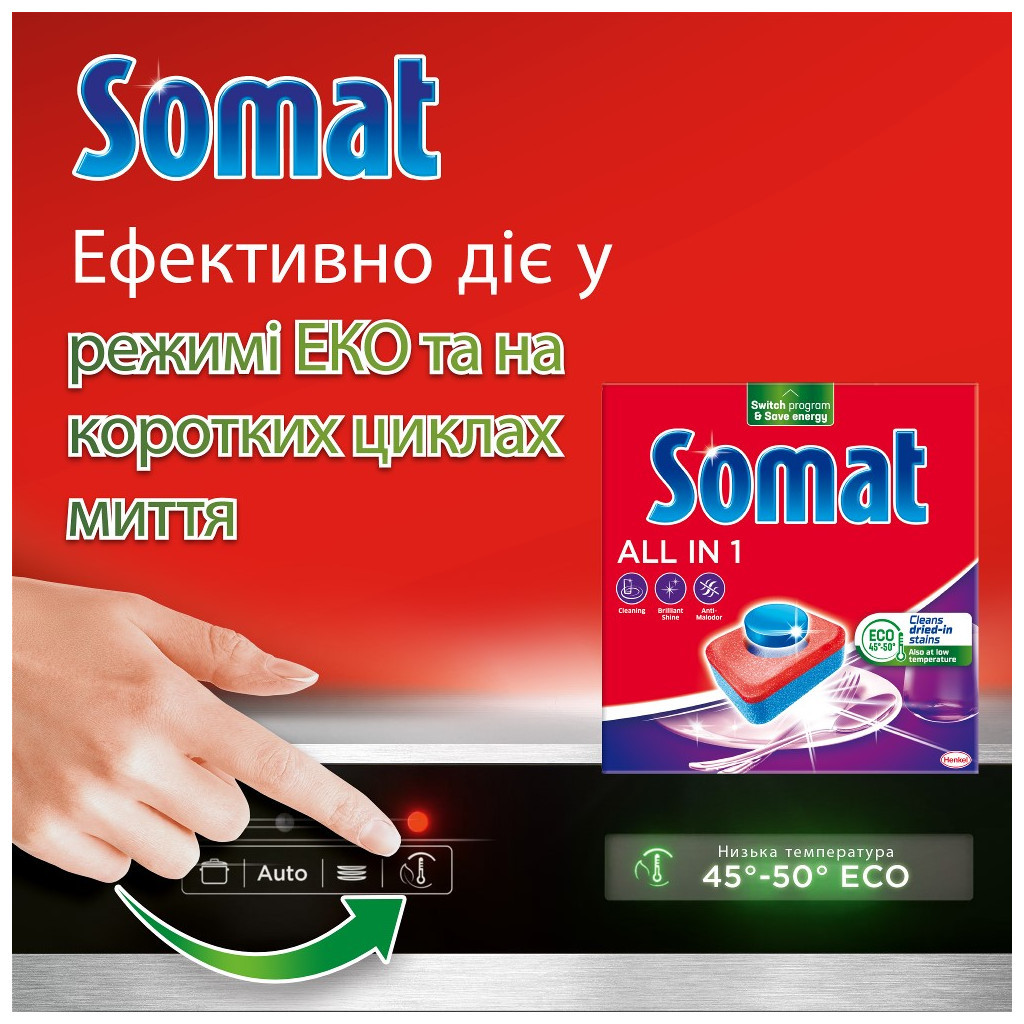 Таблетки для посудомийних машин Somat All in 1 110 шт. (9000101577044) - изображение 6