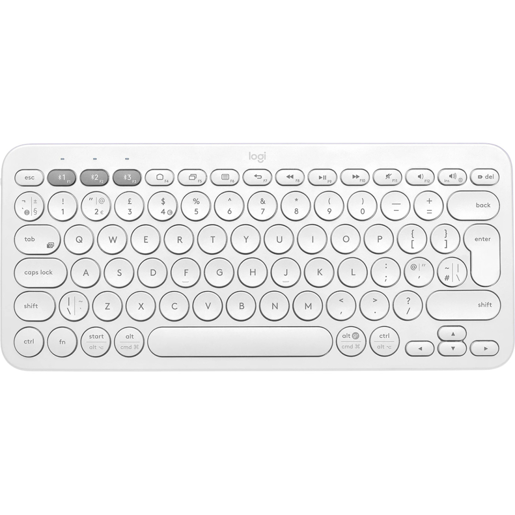 Клавіатура Logitech K380s Multi-Device Bluetooth UA White (920-011852) - зображення 1