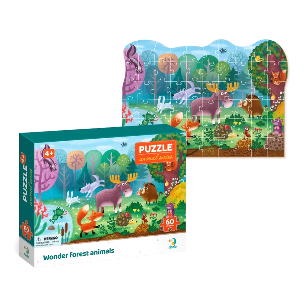 Пазл DoDo Диво-звірі у лісі, 60 елементів (300375) - зображення 2
