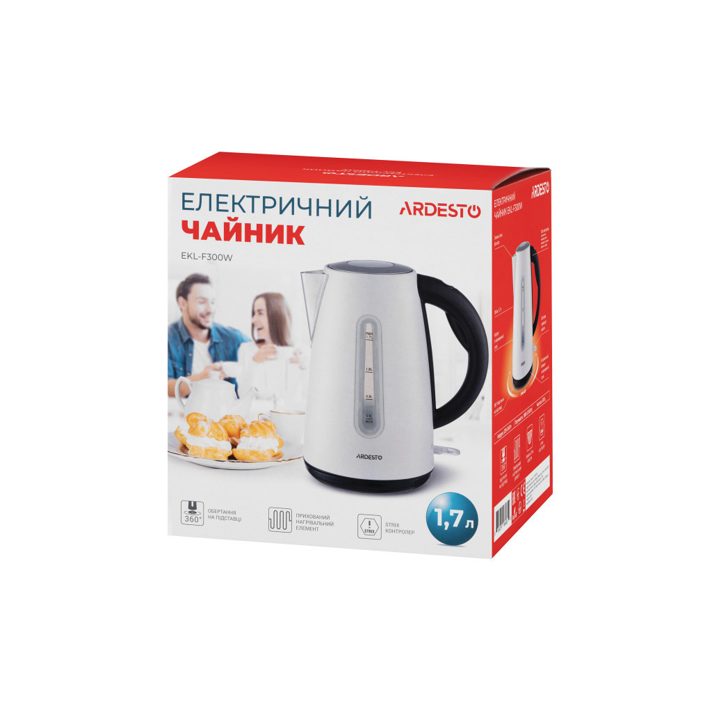 Електрочайник Ardesto EKL-F300W - зображення 4