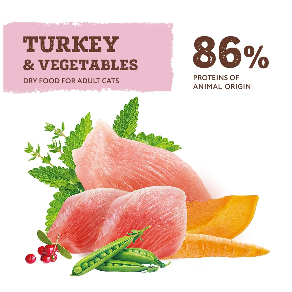 Сухий корм для кішок Optimeal беззерновий з індичкою й овочами 4 кг (4820083905841) - зображення 2