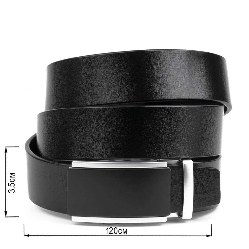 Ремінь Vintage Чоловічий з автоматичною пряжкою Чорний (20294) - зображення 3