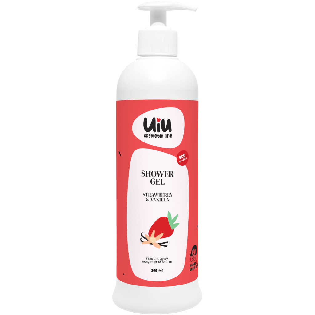 Гель для душу UIU Полуниця & Ваніль 300 мл (4820152332844) - зображення 1
