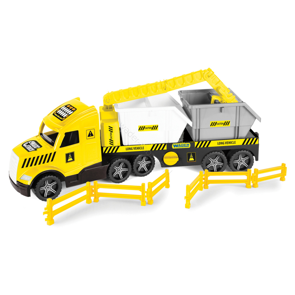 Спецтехніка Wader Magic Truck Technic з будівельними контейнерами (36470) - зображення 1