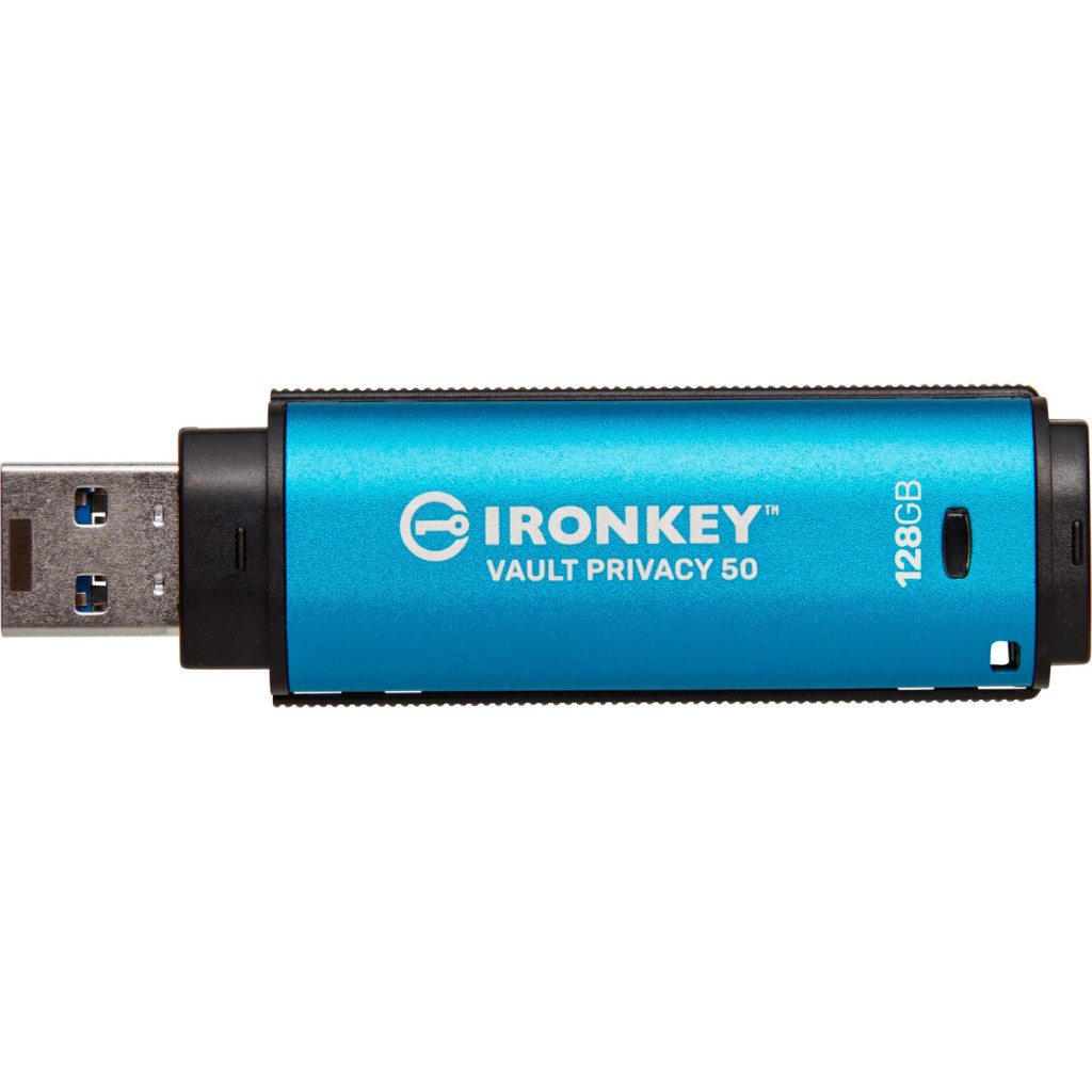 USB флеш накопичувач Kingston 128GB IronKey Vault Privacy 50 Blue USB 3.2 (IKVP50/128GB) - зображення 4