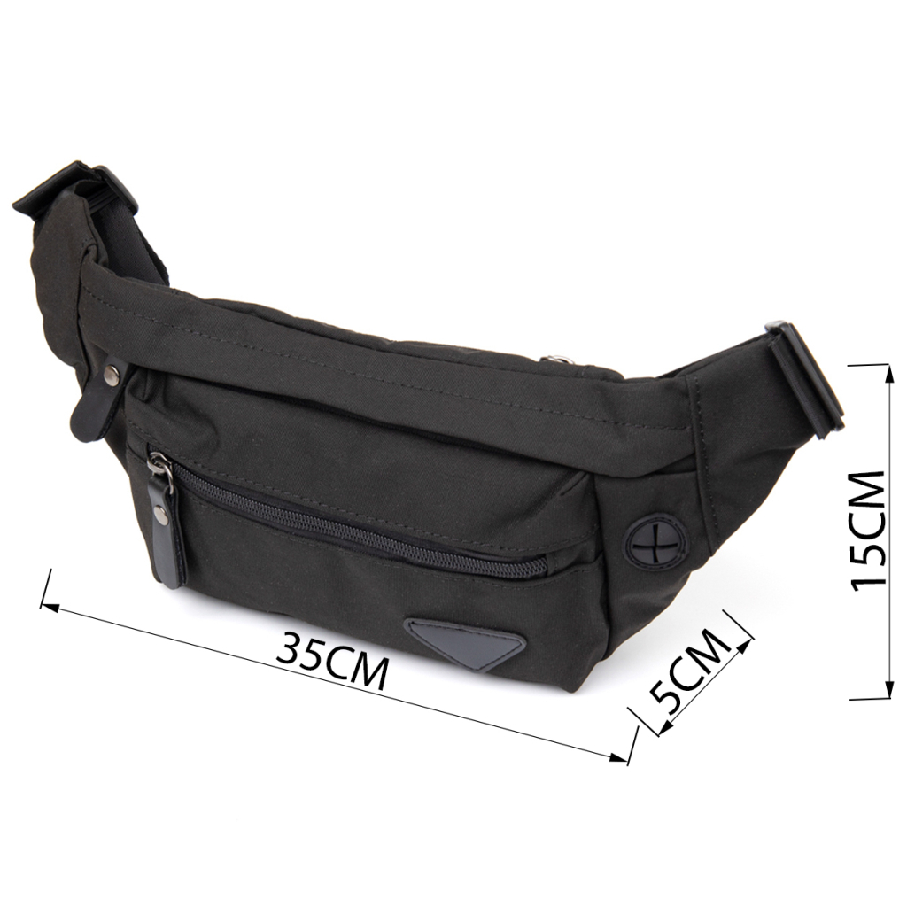 Сумка Vintage Бананка нейлон Чорна (20635) - зображення 3