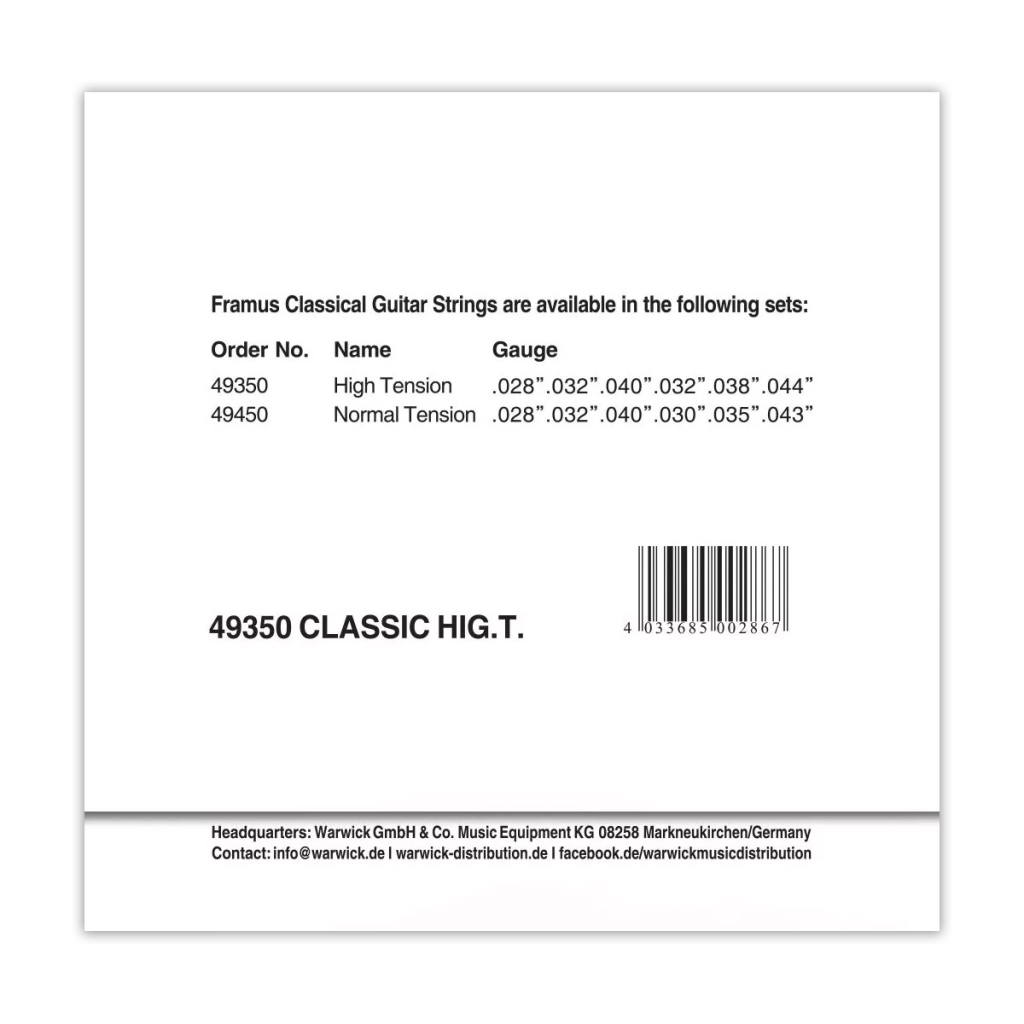 Струни для гітари Framus Classic Guitar High Tension (49350) - зображення 2