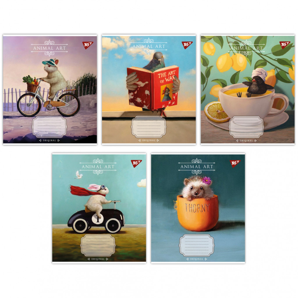 Зошит Yes Animal art 24 аркушів клітинка (767010) - зображення 1