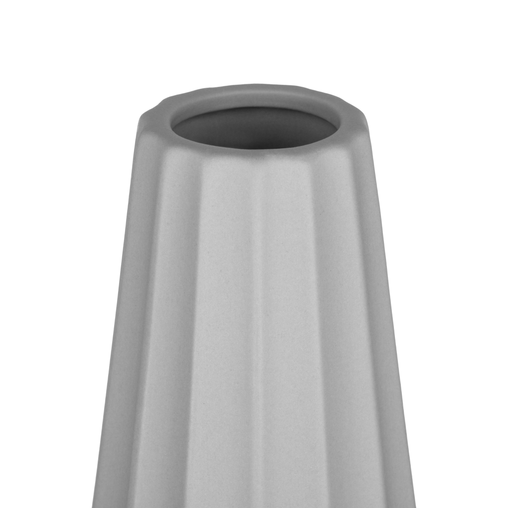 Ваза Ardesto Molize, 8.5х27.5см, порцеляна, сірий (AR3810G) - зображення 3