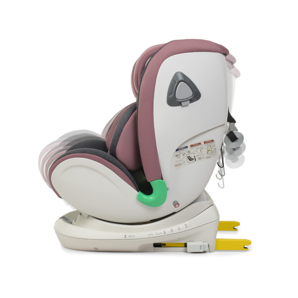 Автокрісло El Camino ME 1081 I-Trust 360 IsoFix 0-36 кг pale pink - зображення 12