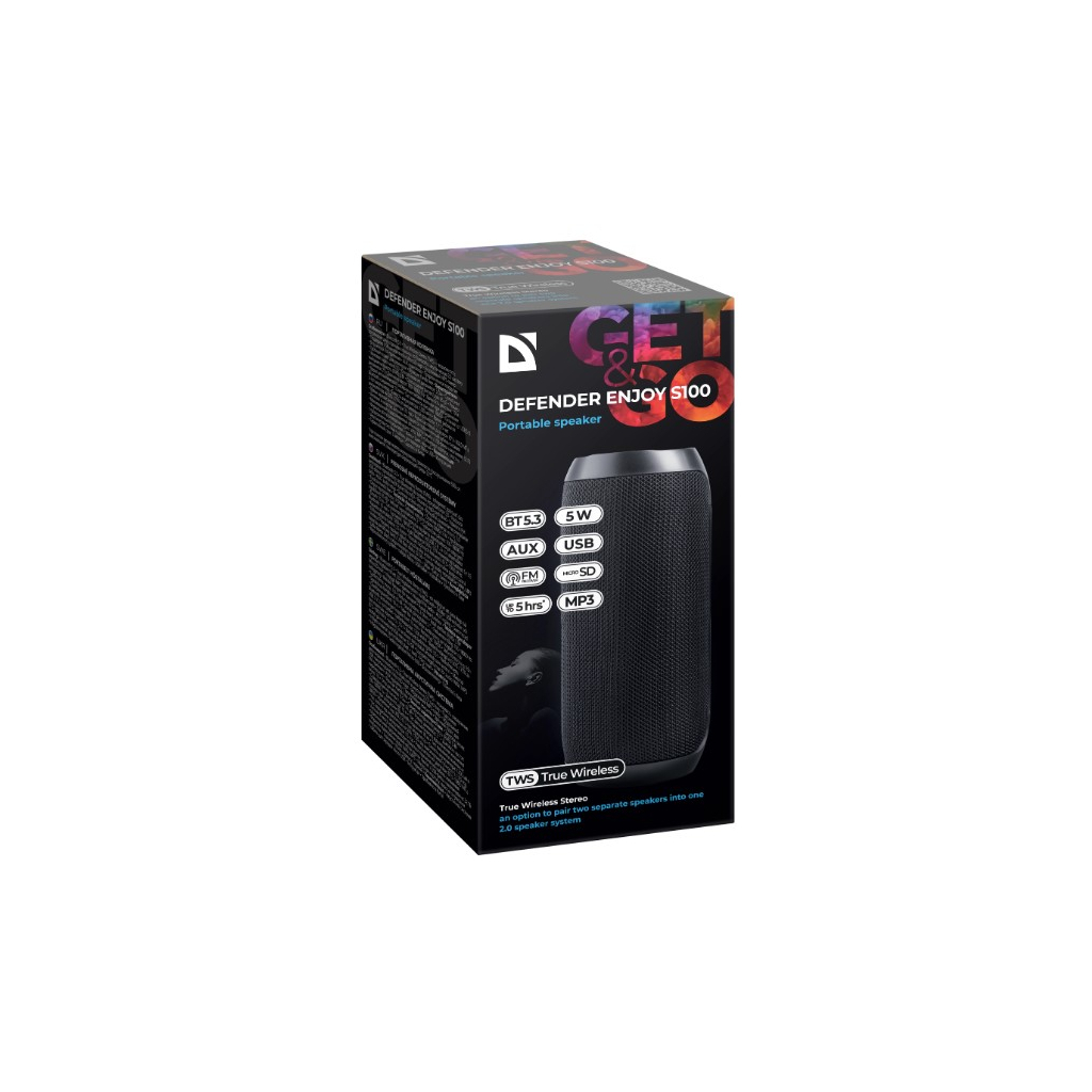 Акустична система Defender Enjoy S100 Bluetooth Black (65101) - зображення 6