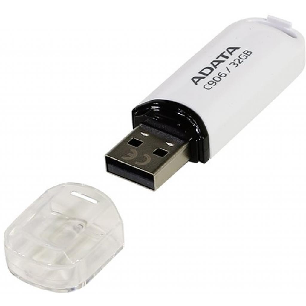 USB флеш накопичувач ADATA 32GB C906 White USB 2.0 (AC906-32G-RWH) - зображення 3