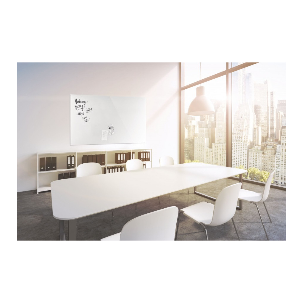 Офісна дошка Magnetoplan скляна магнітно-маркерна 1500x1000 біла Glassboard-White (13408000) - зображення 6