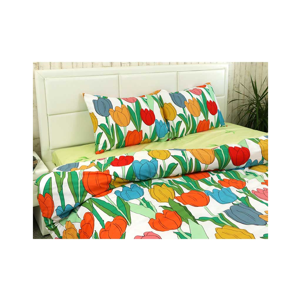 Постільна білизна Руно Тюльпан сатин набивна полуторна (1.137А_Тюльпан) - зображення 3