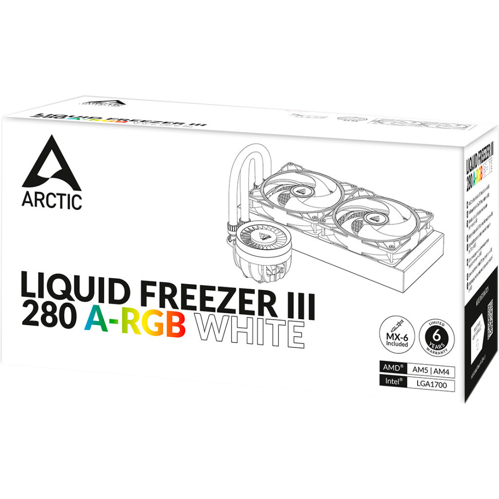 Система рідинного охолодження Arctic Liquid Freezer III - 280 A-RGB White (ACFRE00151A) - изображение 12