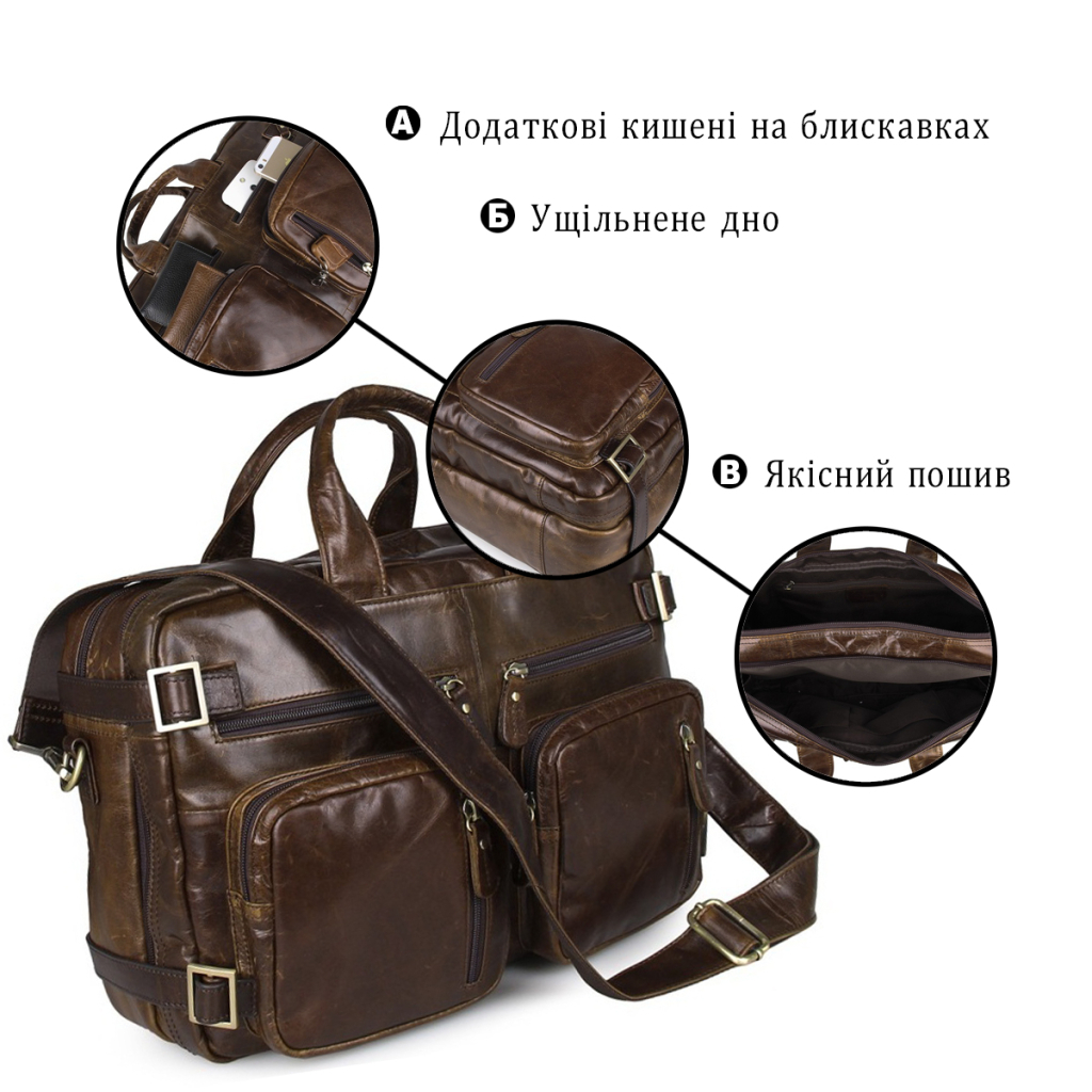 Сумка Vintage Коричнева (14074) - зображення 4