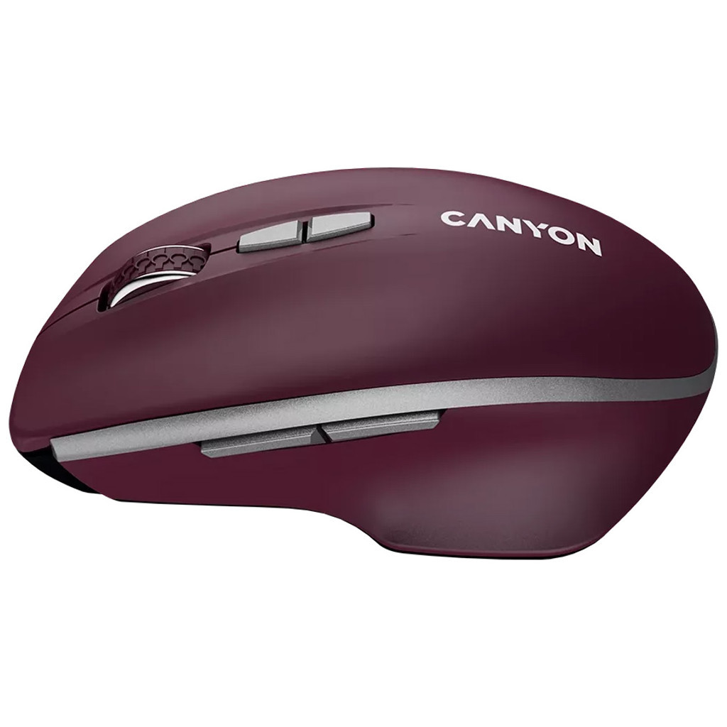 Мишка Canyon MW-21 Wireless Blue LED Burgundy (CNS-CMSW21BR) - зображення 4