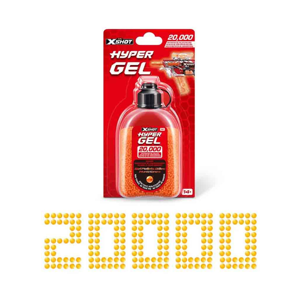 Іграшкова зброя Zuru Набір з 20 000 гелевих патронів X-SHOT Hyper Gel (36625R) - зображення 3