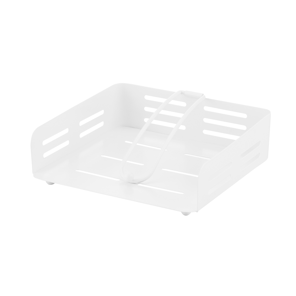 Серветниця Ardesto Midori 18х18х6.5см, метал, біла (AR0906W) - зображення 1