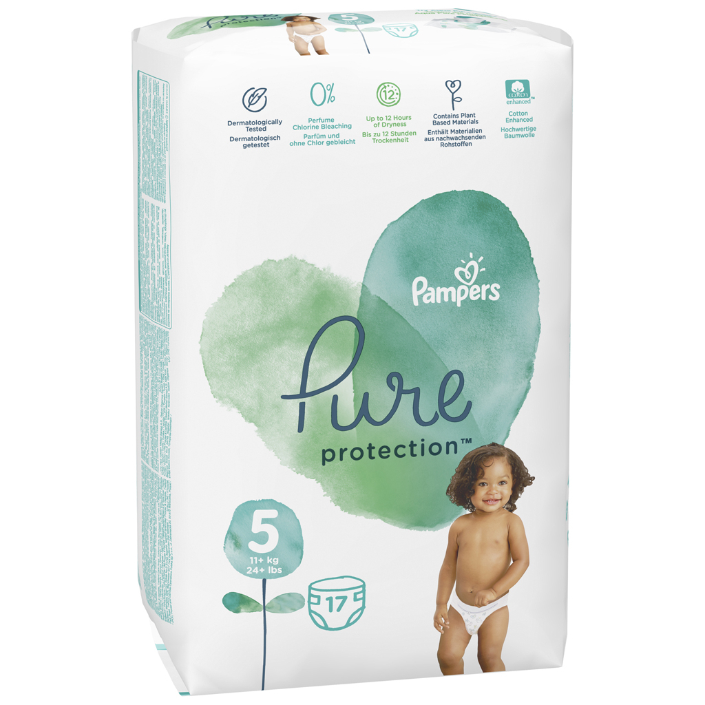 Підгузки Pampers Pure Protection Розмір 5 Junior 11-16 кг 17 шт. (8001841023335) - зображення 3