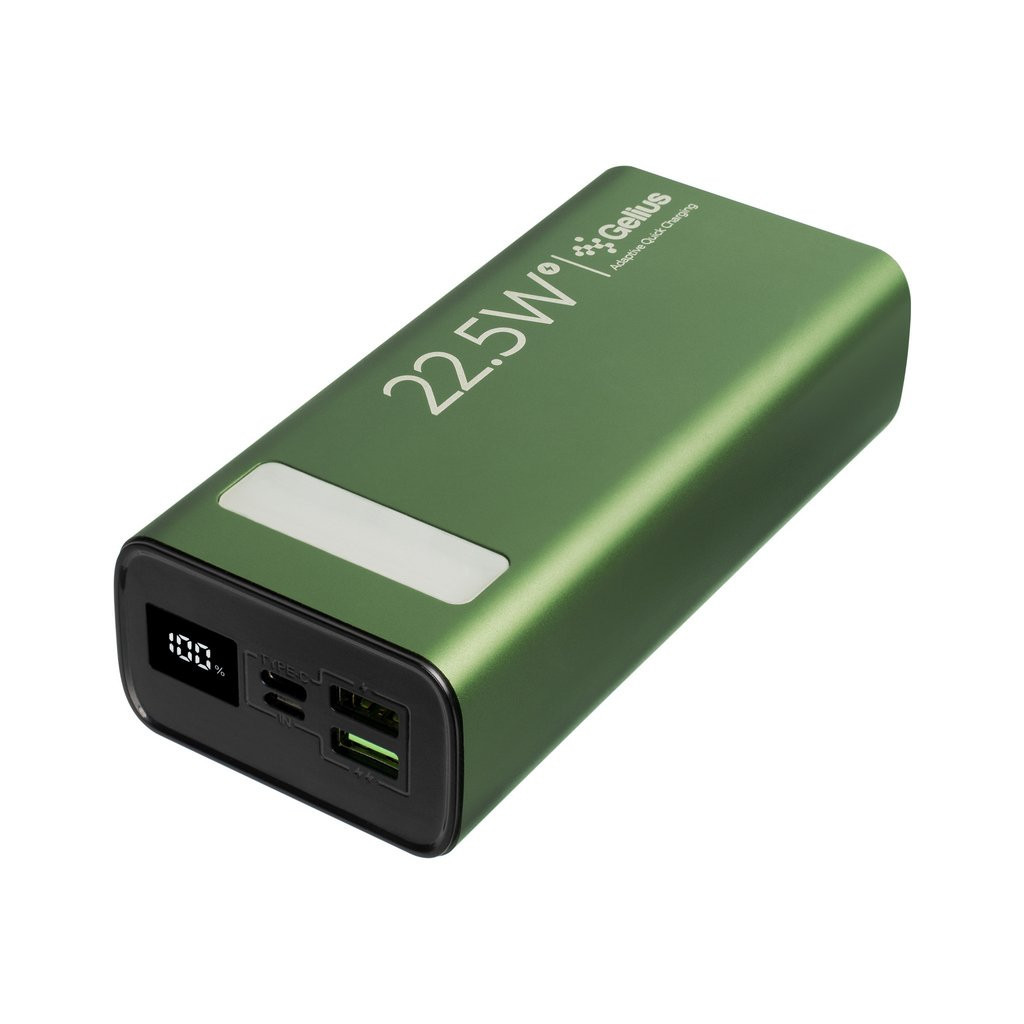 Батарея універсальна Gelius Lightstone GP-PB300 30000mAh QC+PD (22.5W) Green (00000090465) - зображення 4