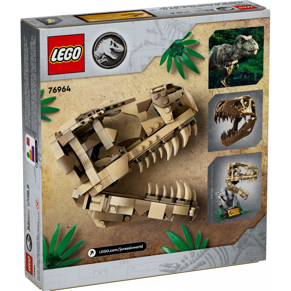 Конструктор LEGO Jurassic World Скамʼянілості динозаврів: череп тиранозавра 577 деталей (76964) - зображення 6