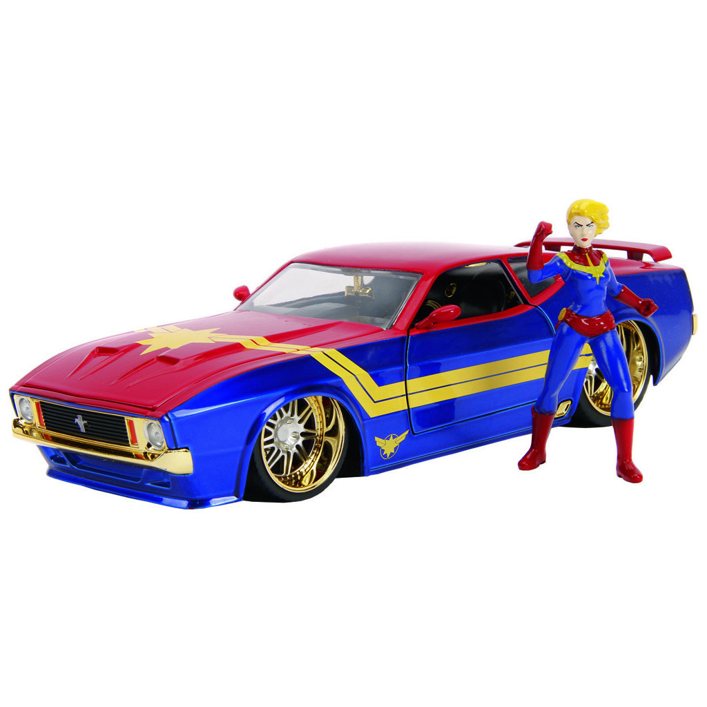 Машина Jada металева Марвел Форд Мустанг Мах 1973 з фігуркою Капітан Марвел 1:24 (253225009) - зображення 1