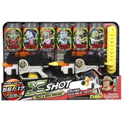 Іграшкова зброя Zuru X-Shot Бластер Dual Double 2 Зомбі (01101Z) - зображення 1