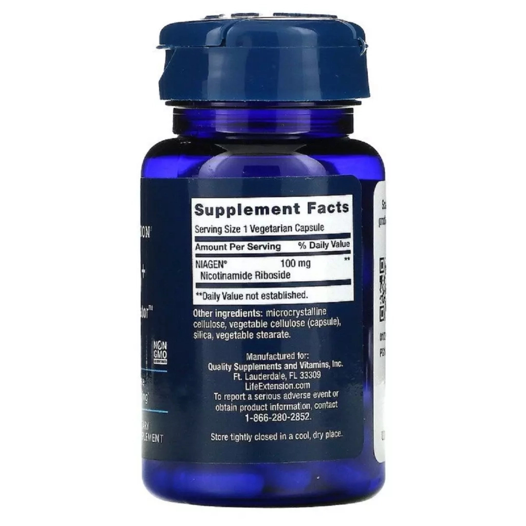 Вітамінно-мінеральний комплекс Life Extension Регенератор клітин NAD+ 100 мг, NAD+ Cell Regenerator, 30 вегетаріанс (LEX-19043) - зображення 2