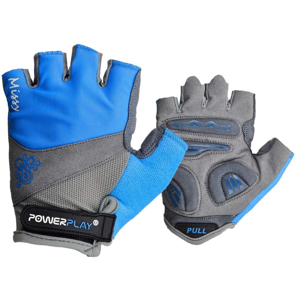 Велорукавиці PowerPlay Women 5277 Blue S (5277B_S_Blue) - зображення 1