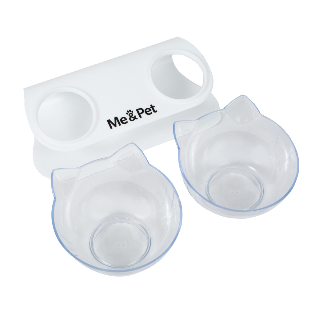 Посуд для котів Me&Pet Миски з підставкою прозорі (NMP060) - изображение 3