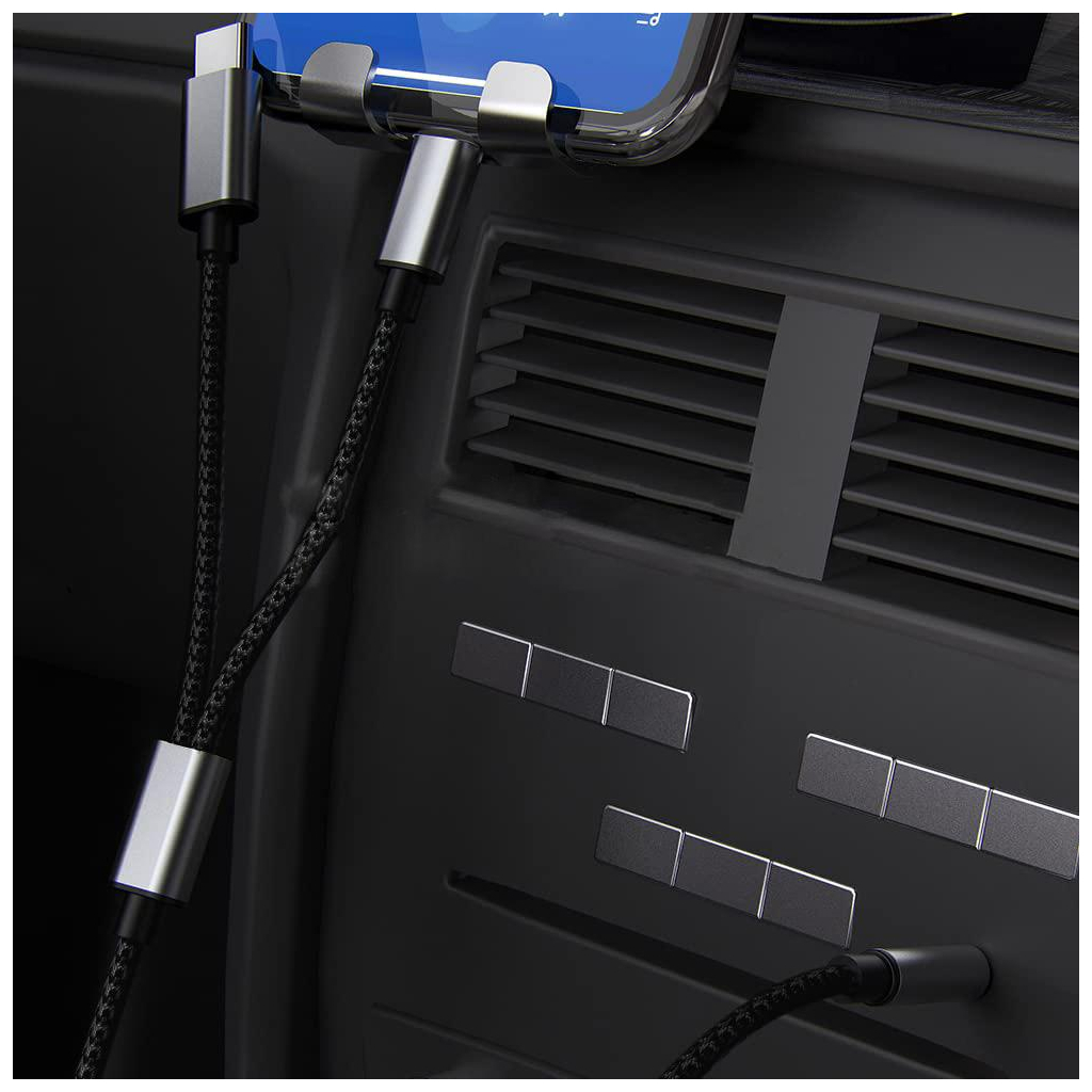 Кабель мультимедійний 3.5mm M to USB-C + Lightning 1,0m black XoKo (MH-232-BK) - зображення 4