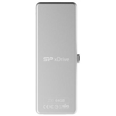USB флеш накопичувач Silicon Power 64GB xDrive Z30 White USB 3.0 (SP064GBLU3Z30V1W) - зображення 2