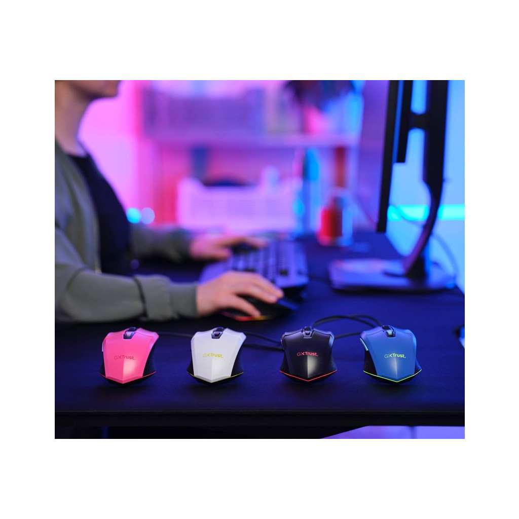 Мишка Trust GXT 109 Felox RGB Pink (25068) - зображення 11
