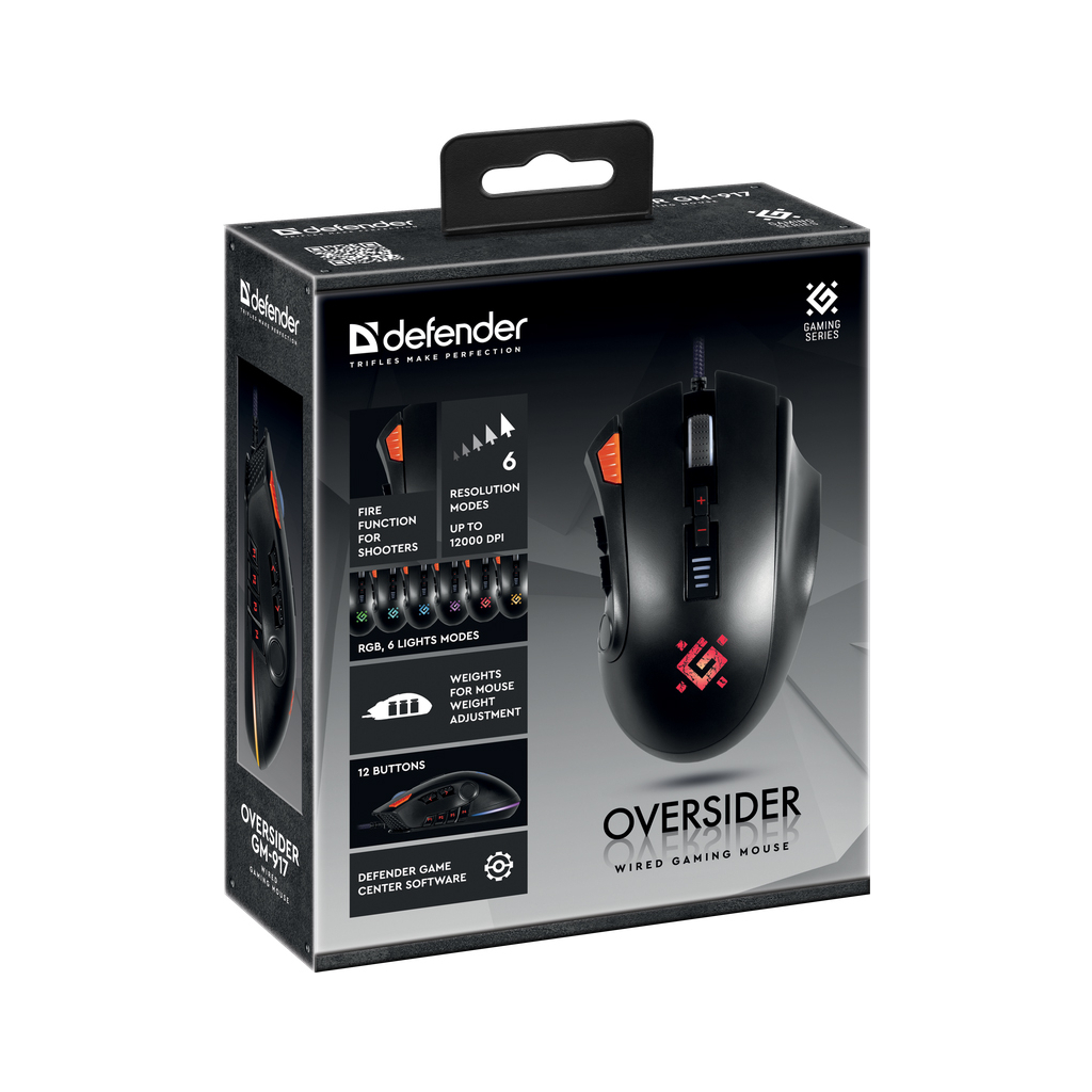 Мишка Defender Oversider GM-917 USB Black (52917) - зображення 6