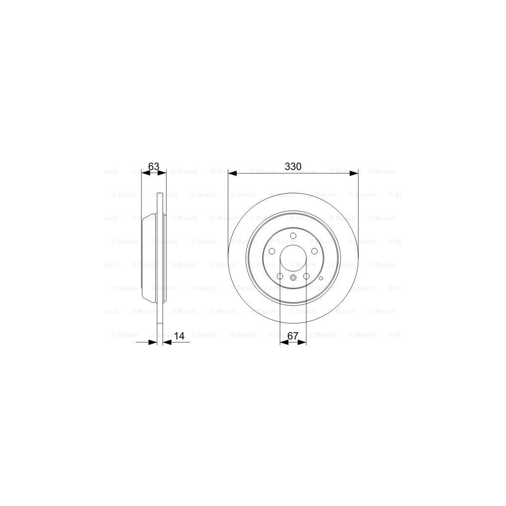 Гальмівний диск Bosch 0 986 479 330 - зображення 5