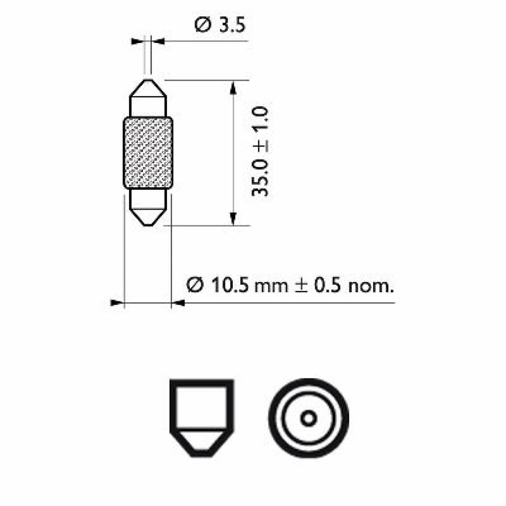 Автолампа Philips 10W (12854 CP) - зображення 3