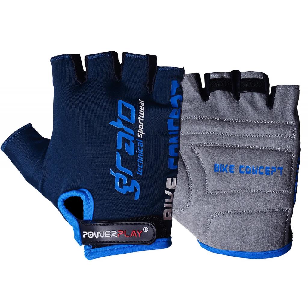 Велорукавиці PowerPlay 5029 Blue M (5029E_M_Navy_Blue) - зображення 1