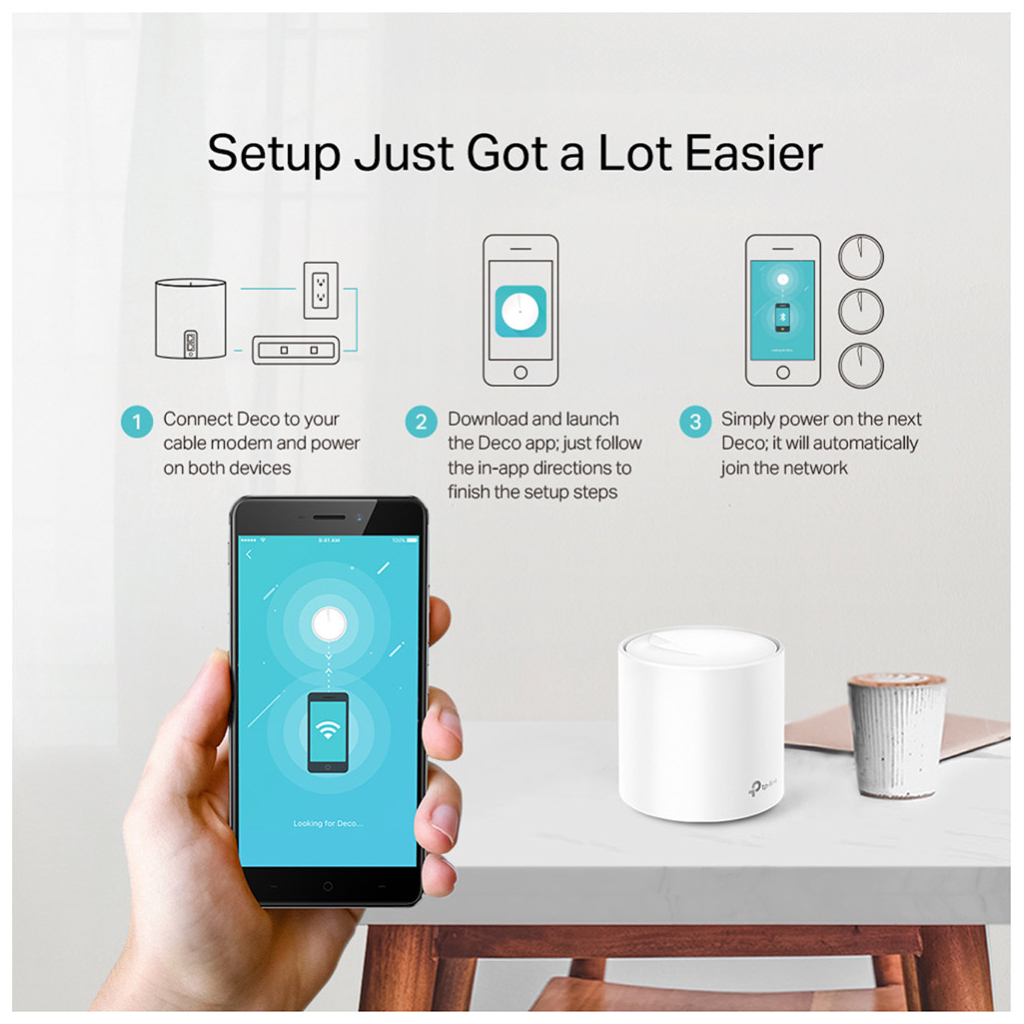 Точка доступу Wi-Fi TP-Link DECO X20 2PK AX1800 1xGE LAN 1xGE WAN MU-MIMO OFDMA MESH (DECO-X20-2-PACK) - зображення 5