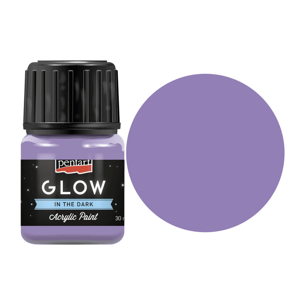 Акрилові фарби Pentart для декору Glow in the dark, Лілова, 30 мл (5997412761436) - зображення 1