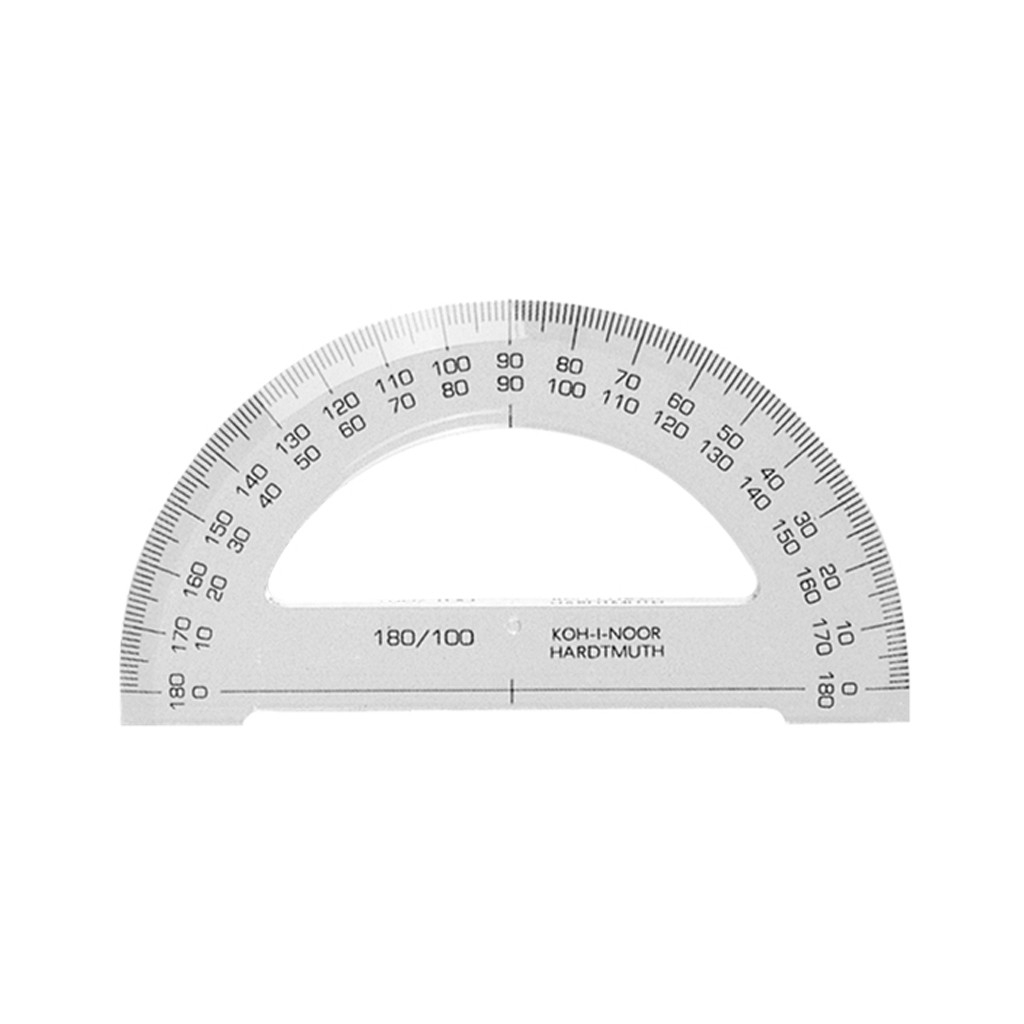 Лінійка Koh-i-Noor Транспортир 180/100, безкольоровий (746168) - зображення 1