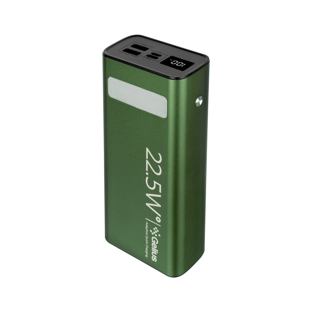 Батарея універсальна Gelius Lightstone GP-PB300 30000mAh QC+PD (22.5W) Green (00000090465) - зображення 2