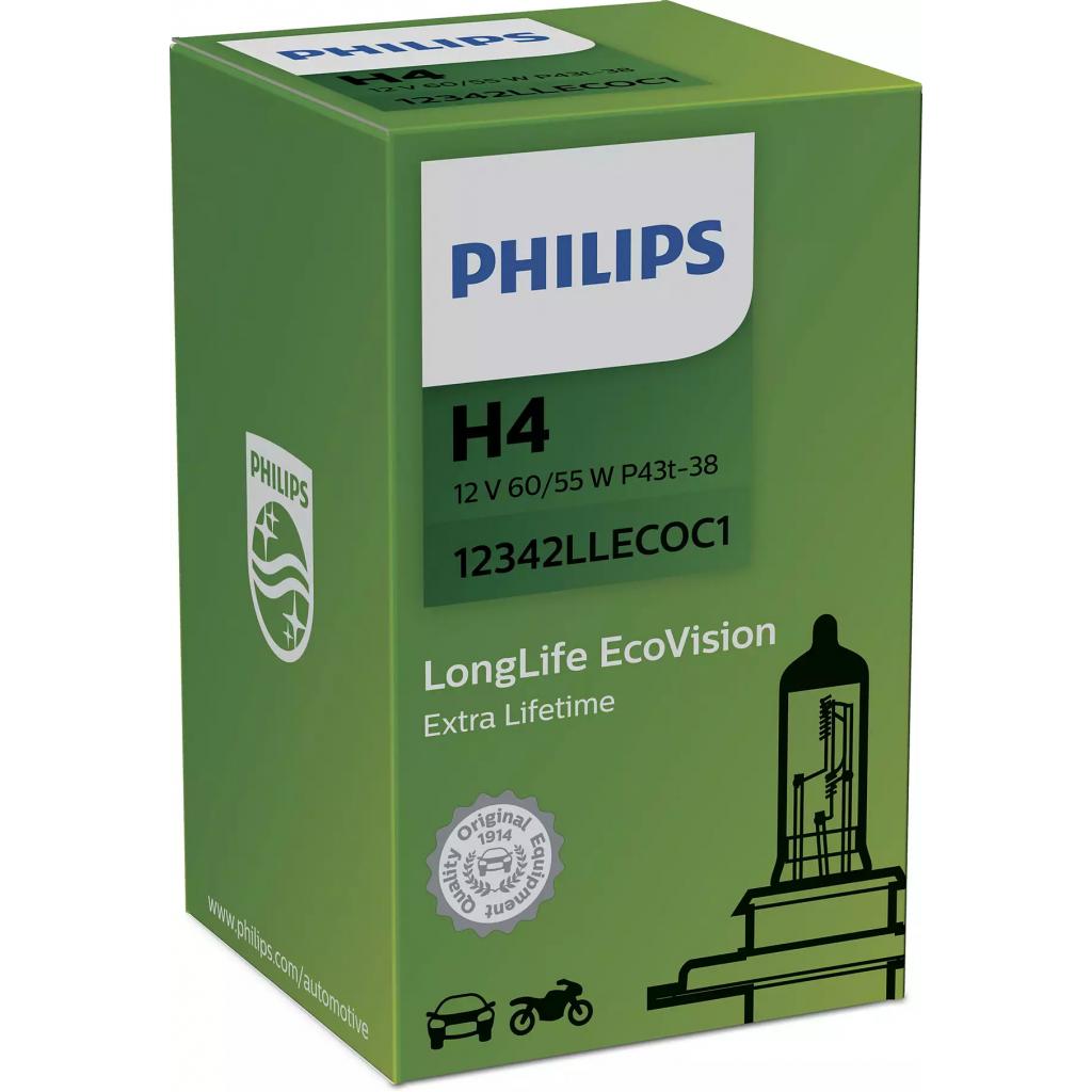 Автолампа Philips галогенова 60/55W (12342 LLECO C1) - зображення 2