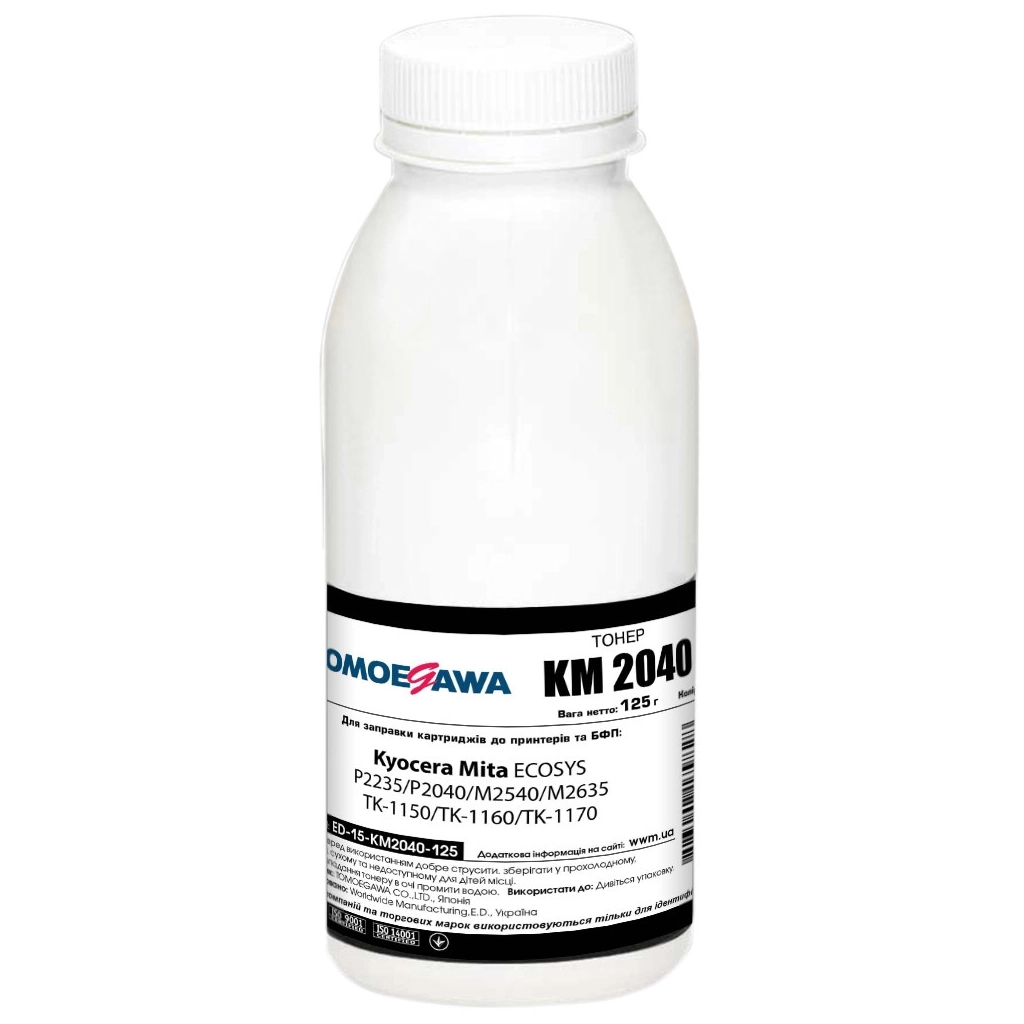Тонер Kyocera TK-1150/TK-1160/TK-1170 125г фасовка Tomoegawa (ED-15-KM2040-125) - зображення 1