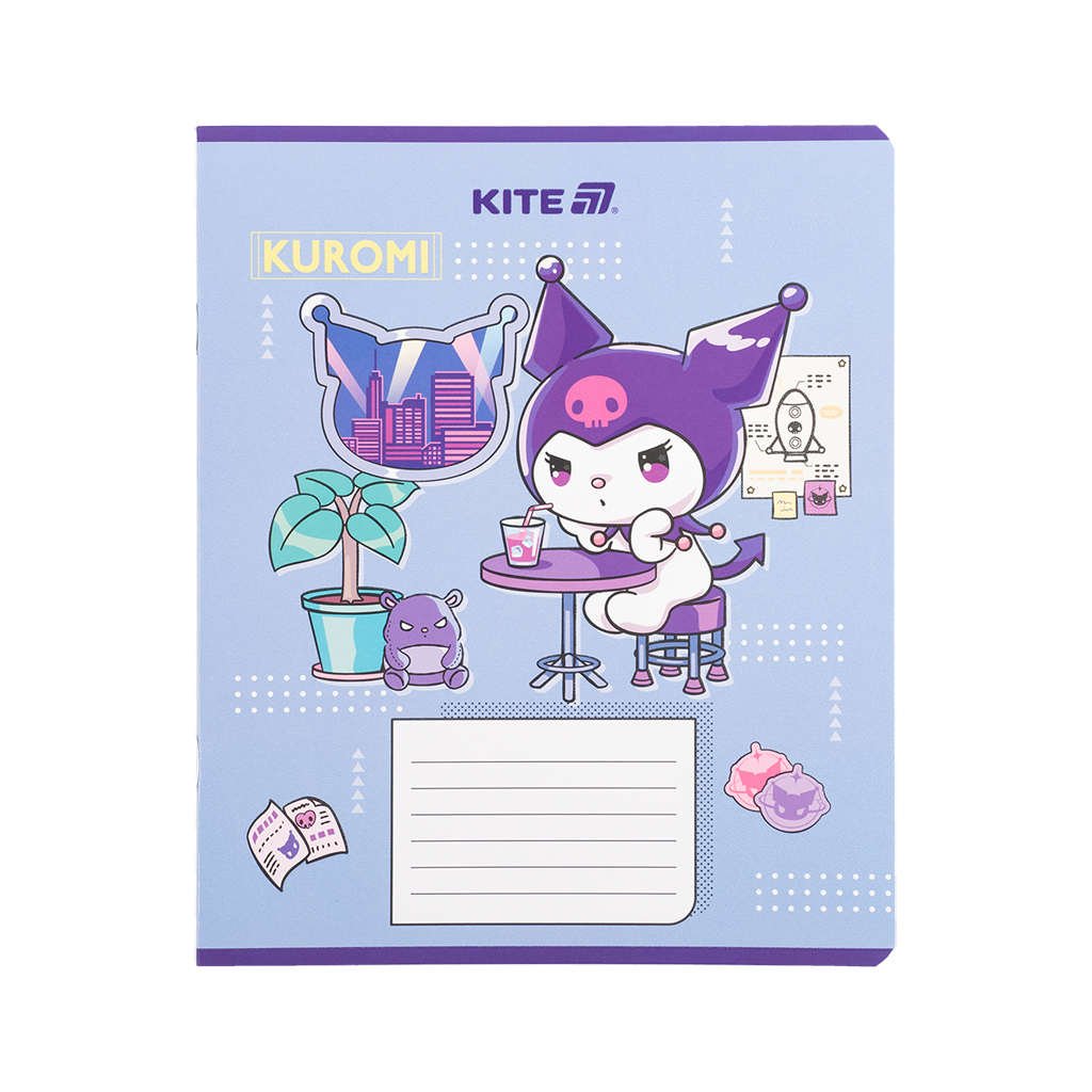Зошит Kite Kuromi, 18 аркушів, клітинка (HK25-236-1) - изображение 4